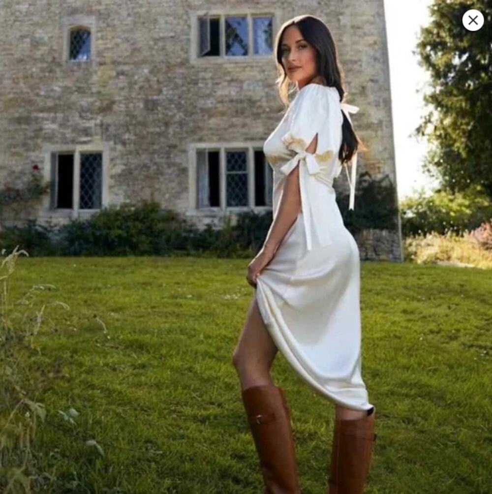 Reformation Stella Silk Maxi Dress Ivory NWT 10